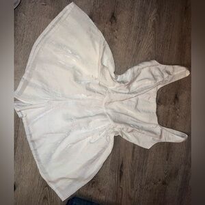 Princess Polly White mini Romper with a touch of glamour